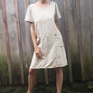 Linen/ cotton shirt dress